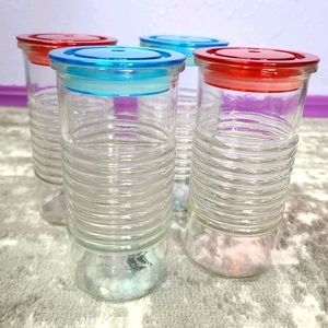 Style Setter Set of 4 Jelly Jar Drinking Glasses